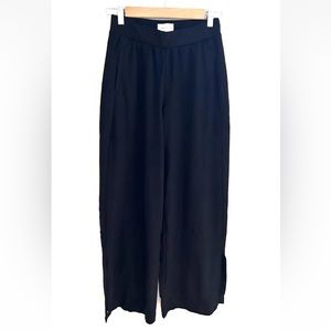 Melloday Nordstrom Pull On Wide Leg Side Slit Pants in Black, Size XS NWT